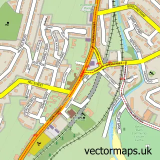 Street map sample of Inverkeithing, Fife