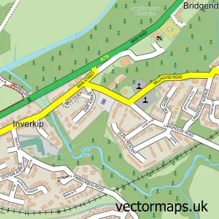 Street map sample of Inverkip, Renfrewshire