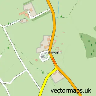 Street map sample of Inworth, Essex