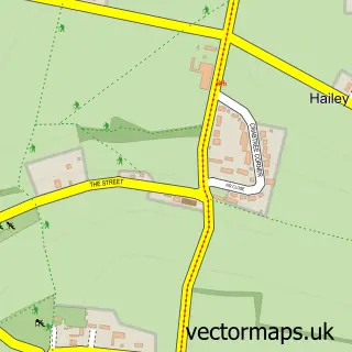 Street map sample of Ipsden, Oxfordshire