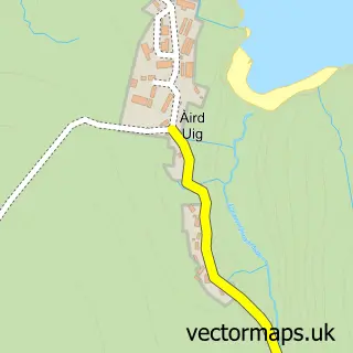 Street map sample of Àird Ùig, Western Isles