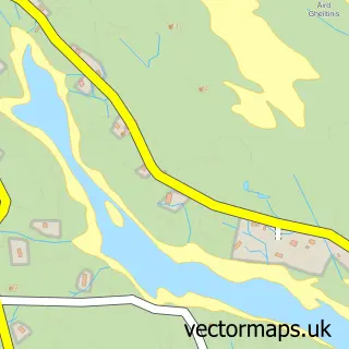 Street map sample of Àird Mhòr, Western Isles