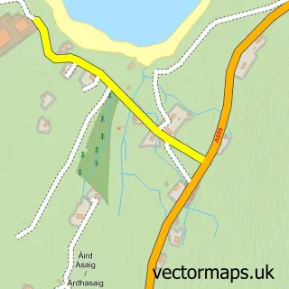 Street map sample of Àird Àsaig, Western Isles