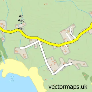 Street map sample of Àird Shlèite, Ross and Cromarty