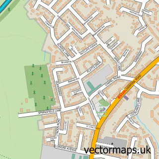 Street map sample of Irlam, Greater Manchester