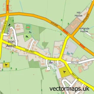 Street map sample of Iron Acton, Gloucestershire
