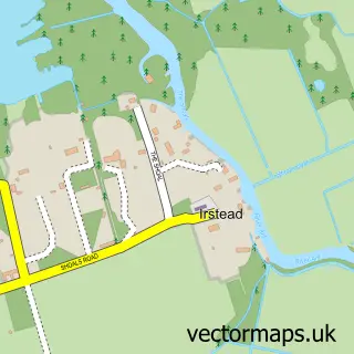 Street map sample of Irstead, Norfolk