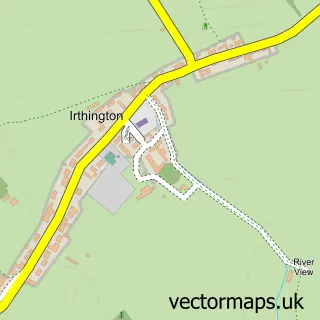 Street map sample of Irthington, Cumbria
