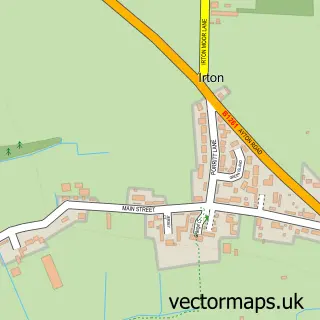 Street map sample of Irton, North Yorkshire