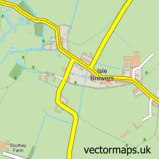 Street map sample of Isle Brewers, Somerset