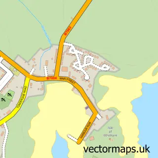 Street map sample of Isle of Whithorn, Wigtown