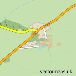 Street map sample of Isley Walton, Leicestershire
