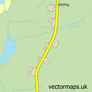 Street map sample of Islibhig, Western Isles