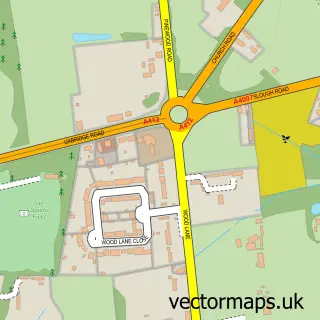 Street map sample of Iver Heath, Buckinghamshire