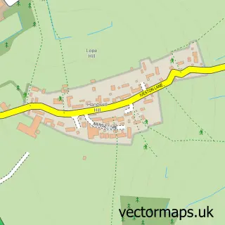 Street map sample of Iveston, Durham
