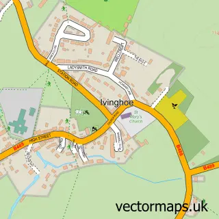 Street map sample of Ivinghoe, Buckinghamshire