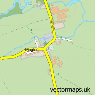 Street map sample of Ivington, Herefordshire