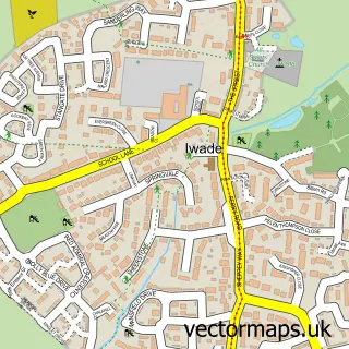 Street map sample of Iwade, Kent