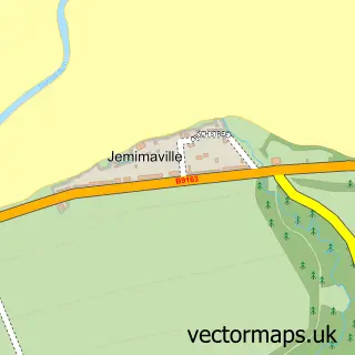 Street map sample of Jemimaville, Ross and Cromarty