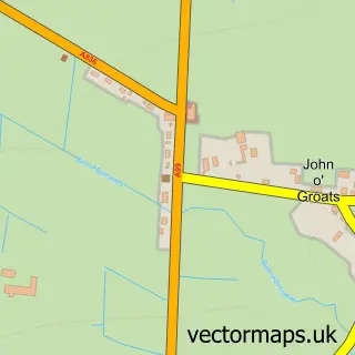 Street map sample of John o' Groats, Caithness