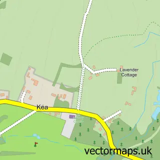 Street map sample of Kea, Cornwall