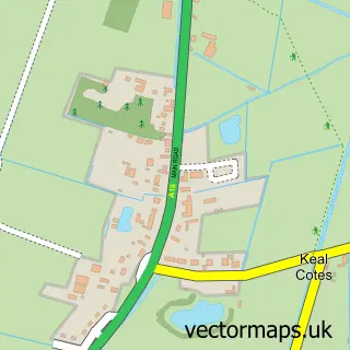 Street map sample of Keal Cotes, Lincolnshire