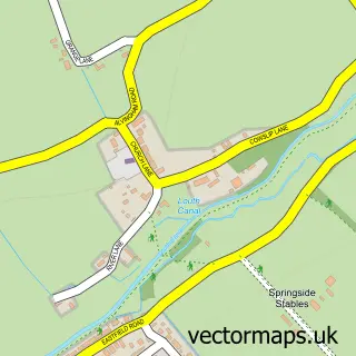 Street map sample of Keddington, Lincolnshire