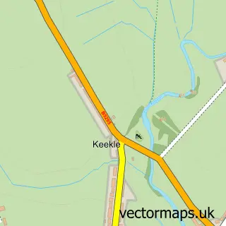 Street map sample of Keekle, Cumbria