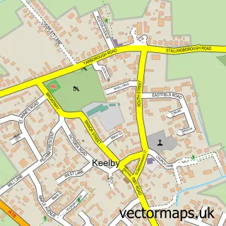 Street map sample of Keelby, Lincolnshire
