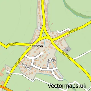 Street map sample of Keeston, Dyfed