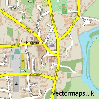 Street map sample of Kegworth, Leicestershire