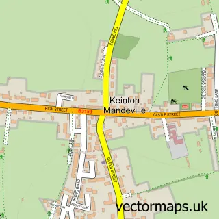 Street map sample of Keinton Mandeville, Somerset