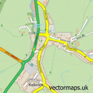 Street map sample of Kelbrook, Lancashire