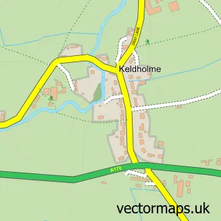 Street map sample of Keldholme, North Yorkshire