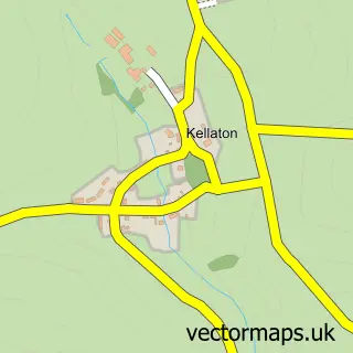Street map sample of Kellaton, Devon
