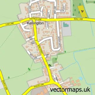 Street map sample of Kellington, North Yorkshire