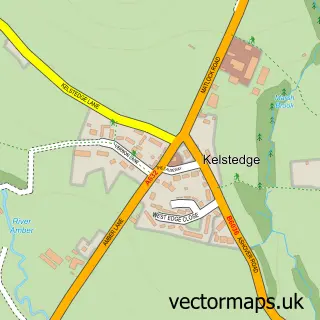 Street map sample of Kelstedge, Derbyshire