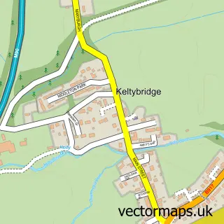 Street map sample of Keltybridge, Perth and Kinross