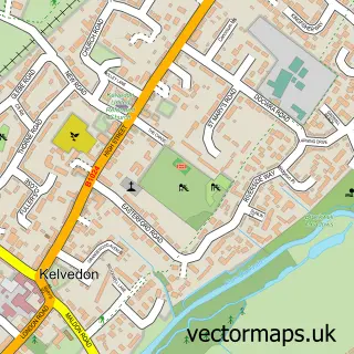 Street map sample of Kelvedon, Essex