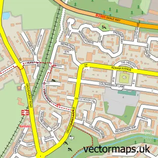 Street map sample of Kemsley, Kent
