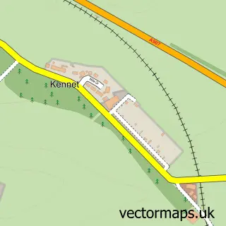 Street map sample of Kennet, Clackmannan