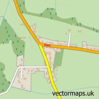 Street map sample of Kennethmont, Aberdeenshire