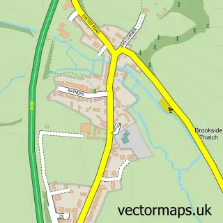 Street map sample of Kennford, Devon