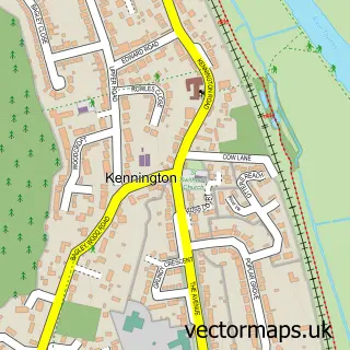 Street map sample of Kennington, Oxfordshire