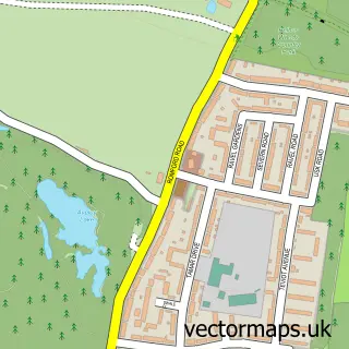 Street map sample of Kenningtons, Essex