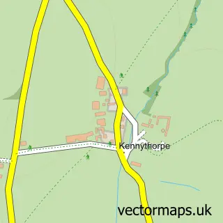 Street map sample of Kennythorpe, North Yorkshire