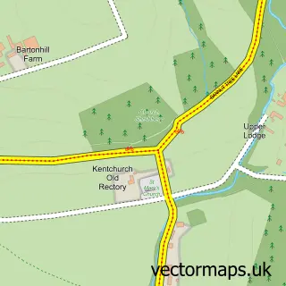 Street map sample of Kentchurch, Herefordshire