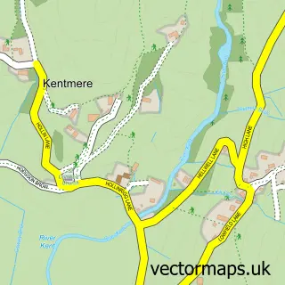 Street map sample of Kentmere, Cumbria