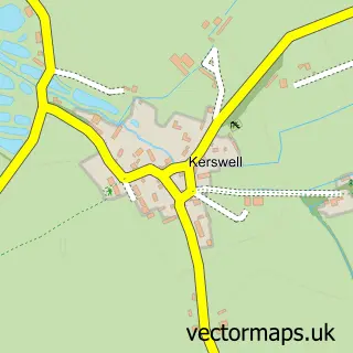 Street map sample of Kerswell, Devon