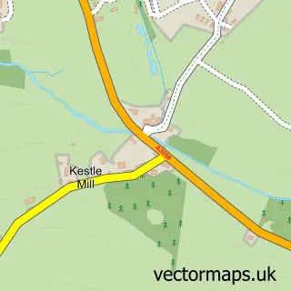 Street map sample of Kestle Mill, Cornwall